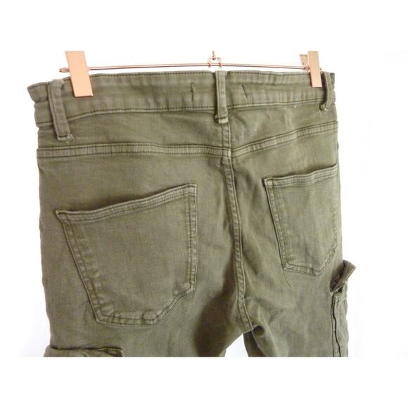 Zara Cargo Skinny Washed Distressed Jeans Size 30 - Picture 4 of 5
